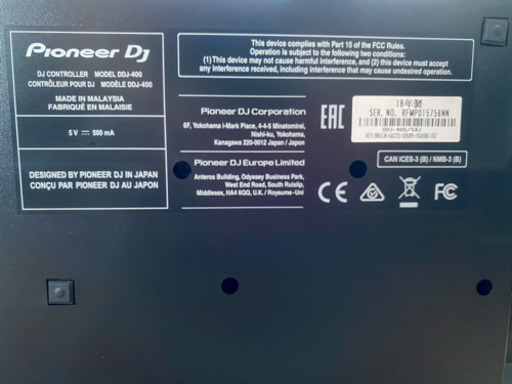商談中　PioneerDJ DDJ-400 外箱あり
