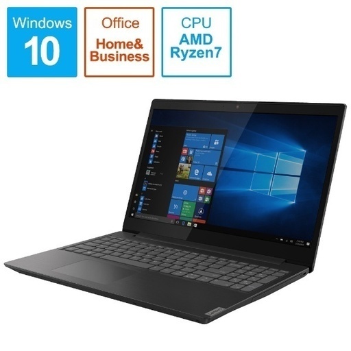ノートパソコン Lenovo ideapad L340 81LW002PJP 黒 新品未開封[AMD Ryzen7/SSD：256GB/メモリ：8GB/15.6インチ/office H&B付き/windows10]