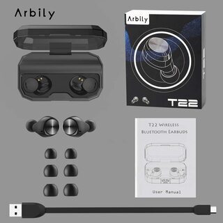 新品未使用　ワイヤレスイヤホン Bluetooth5.0 進化版bluetoothイヤホン スポーツイヤホン ワイヤレスいやほん ブルートゥースイアホン 完全ワイヤレスイヤホン ランニングイヤホン wireless earphones IPX6完全防水 3000mAh Hi-Fi高音質 片耳 自動ペアリング ノイズキャンセリング LEDディスプレイの画像