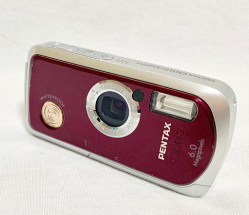 【セール】早い者勝ち 美品 防水 PENTAX デジタルカメラ Optio Wpi ワインレッド