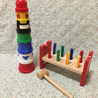 IKEA おもちゃセット　とんかち　カップ重ね　大工　トーテムポ...