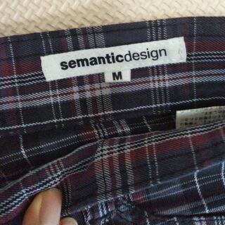 セマンティックデザイン　チェックパンツ　美品