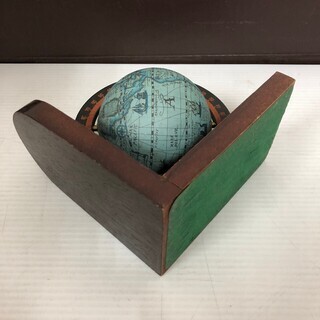 スペイン製 地球儀 ブックエンド 置物 インテリア 飾り Spain お洒落 アンティーク ビンテージ 4個セットの画像