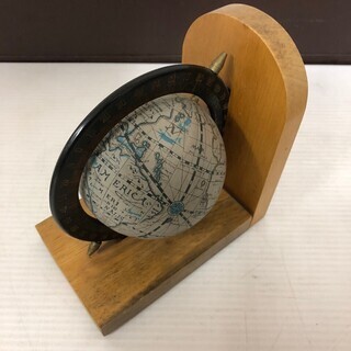 スペイン製 地球儀 ブックエンド 置物 インテリア 飾り Spain お洒落 アンティーク ビンテージ 4個セットの画像