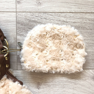 【未使用】ハンドバッグ トートバッグ ファーの画像