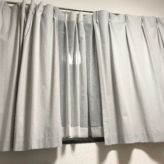 ★無印良品★ 綿帆布プリーツカーテン・ポリエステルスラブボイルプ...