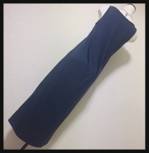 ご購入者様決定[CAPALANCA]ロングワンピース 紺色 ルームウェア シンプル 部屋着