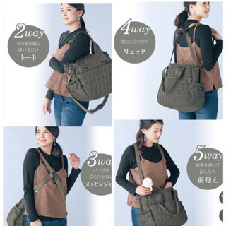 5wayマザーズバッグ　マミィラク　M  黒