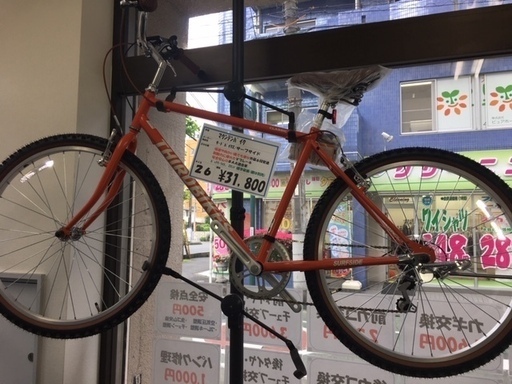 現品のみワイヤーロックサービス【ジモティー特価】マウンテンバイク　ホダカ　サードバイクス　サーフサイド