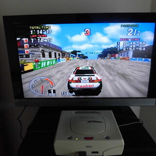 セガサターン本体、11/5 値下げ　ゲームx6、バーチャガン（光線銃はブラウン管TVでしか使えません）の画像
