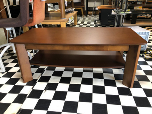 【リサイクルショップ八光　田上店】フクダクラフト　ダークブラウンテーブル