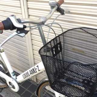 ２７インチ自転車 内装3段ギヤ オートライト カゴ新品 新品カギ付きの画像