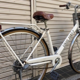 ２７インチ自転車 内装3段ギヤ オートライト カゴ新品 新品カギ付きの画像