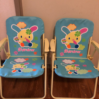 ウサハナの折りたたみチェア2個セット