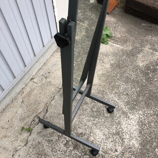 姿見 鏡 全身鏡 鉄枠 スタンドミラー キャスター付きの画像