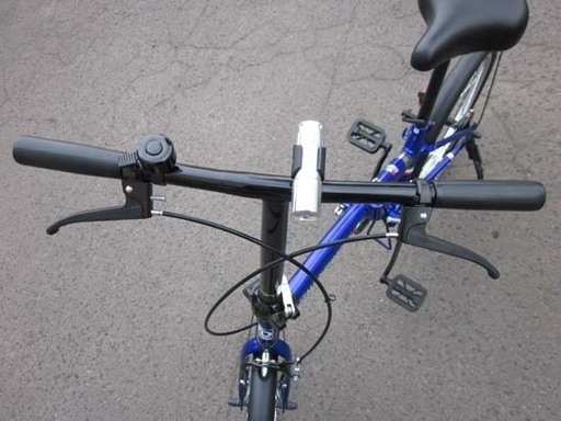 南12条店 【美品】20インチ 折り畳み自転車 ライト付き ブルー