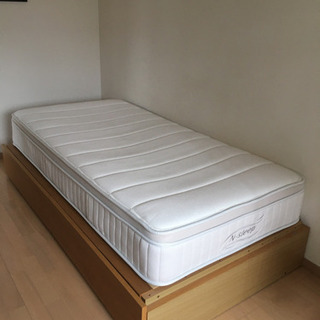 【決まりました！】収納シングルベッド　オーク材(無印用品)の画像