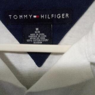 激安❢美品❢レア品❢TOMMY HILFIGER半袖綺麗なライン柄入りシャツXLの画像
