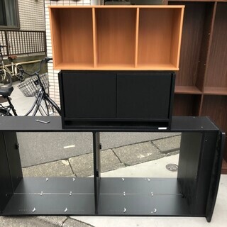 無償で差し上げます 木製 収納棚 ガラス テレビ台 おまとめ