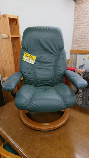 エコーネス EKORNES 　オットマン付き　大塚家具★リクライニングチェアセット　本革　買取帝国　朝霞店