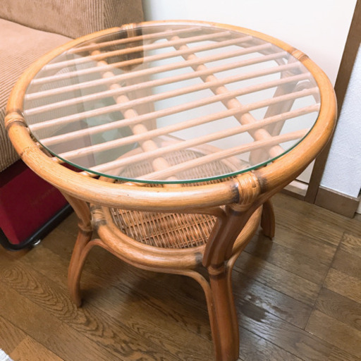 【美品】ラタン サイドテーブル/直接取り引きのみ