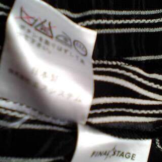 FINAL STAGE　ブラウス　透けてる　ストライプ　薔薇　ブラック　ホワイト　ローズ　黒　白　肩パッド　1306-02116　36　ACTRESS　レーヨン　78％　アセテート22％　別布　ポリエステル100％　日本製の画像