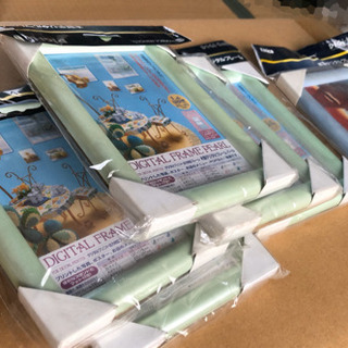 木製 デジタルフレーム 緑 青 セット　L ハガキ　サイズ