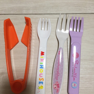 フォーク&スプーンセット　麺カッター　ケース付　おまけ付の画像