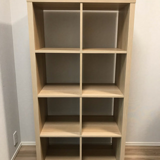 【売買】IKEA KALLAX(2×4マス/ホワイトステインオー...