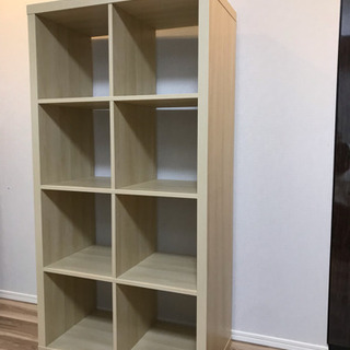 【売買】IKEA KALLAX(2×4マス/ホワイトステインオー...