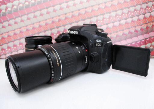 ★全国発送対応★交渉可★★ Wi-Fi搭載★Canon EOS 80D★標準、望遠ダブルレンズセット