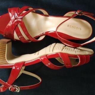 レディース　25cm ミュール　ワインレッドビッグサイズの画像