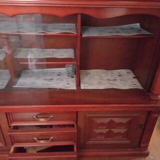 茶箪笥/食器棚/キャビネット/和茶棚/和風家具★引取りのみ