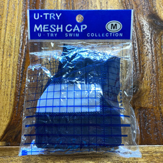 【新品未使用】スイムキャップ　紺　Mの画像