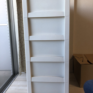  【中古】５段ルームケース 衣装ケース 収納ケース 収納チェスト【ブラウン】の画像