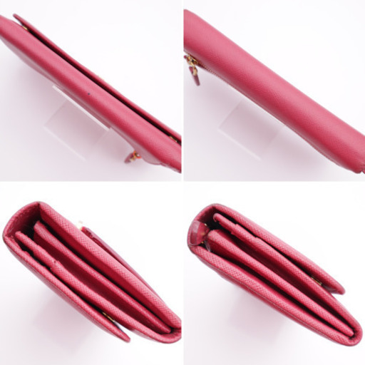 《PRADA/サフィアーノ フラップ長財布》Bランク 送料無料 難ありのため格安