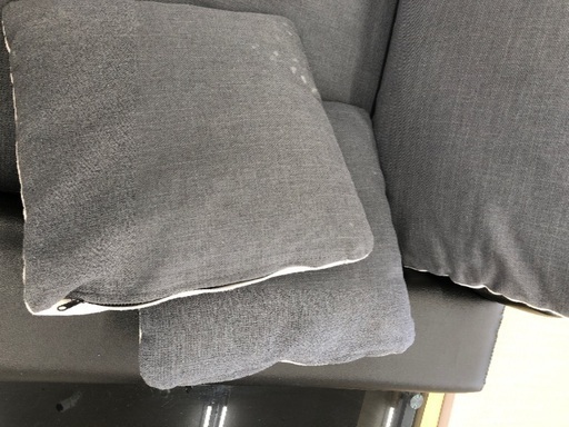 3人掛け　カウチソファー　グレー　