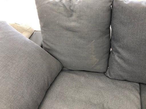 3人掛け　カウチソファー　グレー　