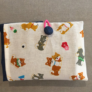 ハンドメイド ポケット付きティッシュケースの画像