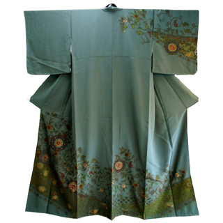 ♪訪問着 スワトウ 唐花 身丈153cm♪