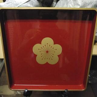 【未使用品】朱塗りの角盆