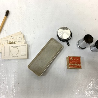 レトロ！ EIKOW 顕微鏡セット ATOMICNOM320 付属品多数 エイコー 木箱付き 中古 Bの画像