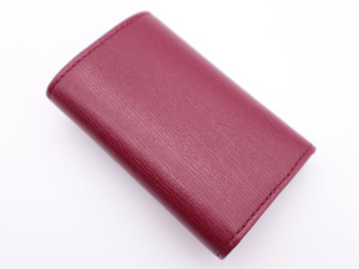 《GUCCI/インターロッキングG6連キーケース》 ABランク レッド 美品