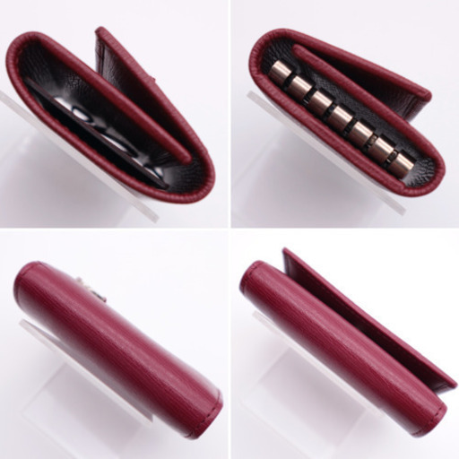 《GUCCI/インターロッキングG6連キーケース》 ABランク レッド 美品