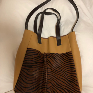 ハラコとレザーの👝2wayバッグ　訳あり