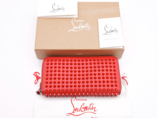 《Christian Louboutin/スパイクスタッズ長財布》ABランク 美品