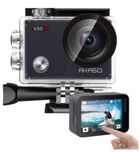 新品　4K動画　手ブレ　アクションカメラ　AKASO V50X