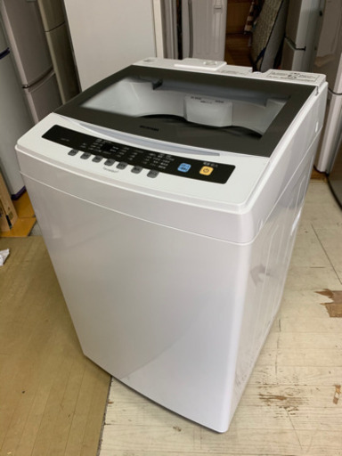 【リサイクルサービス八光　田上店　安心の３か月保証　旧鹿児島市配達・設置無料】IRIS 全自動洗濯機 7.0kg IAW-T701 ホワイト 2019年製