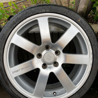 VW用　スポーツテクニック18インチタイヤ付き4本　バリ溝！の画像