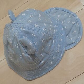 ベビー 帽子 size 44センチ 春夏用 クマ耳の画像